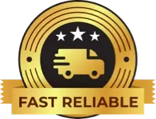 Fast reliable shipping badge